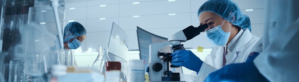 research and development micropscope in laboratory